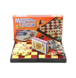 Игра магнитная "Шашки-шахматы-нарды" 3 в1