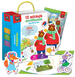 Магнитная игра Vladi Toys Академия развития Английский. 12 месяцев учебная
