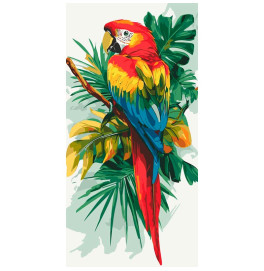 Картина по номерам ArtCraft Яркая ара птица 40*50 см