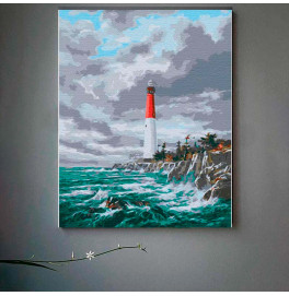 Картина по номерам "Морской маяк" 40*50 см