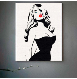 Картина по номерам "Lady in black" 30*40 см