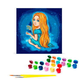 Картина по номерам "Знаки зодиака. Дева" 40*40 см@