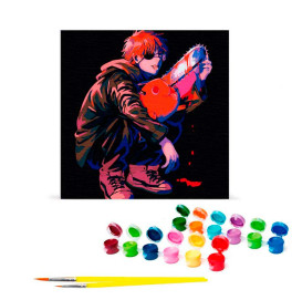 Картина по номерам "Chainsaw-man" 40*40 см