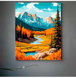 Картина за номерами "Осінь в горах" ArtCraft 40*50 см