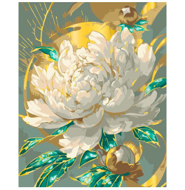 Картина по номерам Art Craft "Сияющий пион" 40*50 см с металлизированными красками.