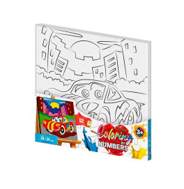 Картина по номерам "Coloring by numbers" Danko Toys Автомобиль 31см*31см