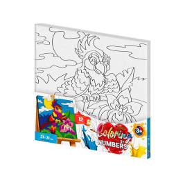 Картина по номерам "Coloring by numbers" Danko Toys Попугай 31см*31см