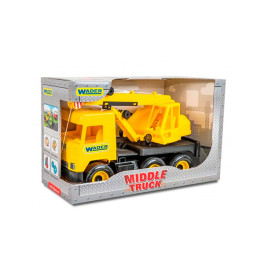 Авто "Middle truck" бетоносмеситель (желтый) в коробке
