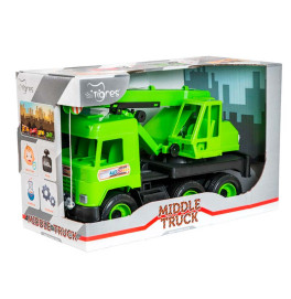Авто "Middle truck" кран (св. зеленый) в коробке