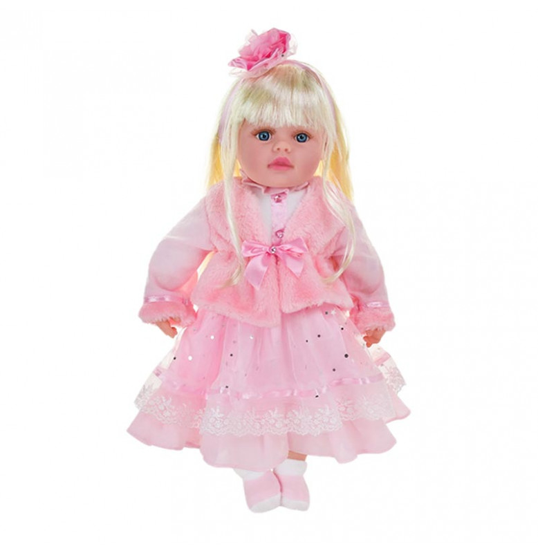Кукла "Панночка" мягконабивная музыкальная на батарейках PL-525-101_Light-Pink