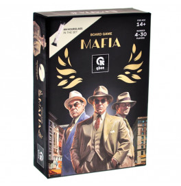 Настольная игра qbee "Мафия Делюкс" с песочными часами, повязками для глаз, номерками QB701-002