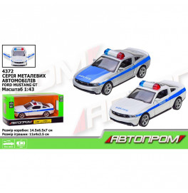 Машинка Автопром Ford Mustang GT 1:43 металлическая 4372