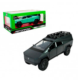 Машинка Автопром Tesla Pickup 1:24 металлическая со светом и звуком. AP7727_Black