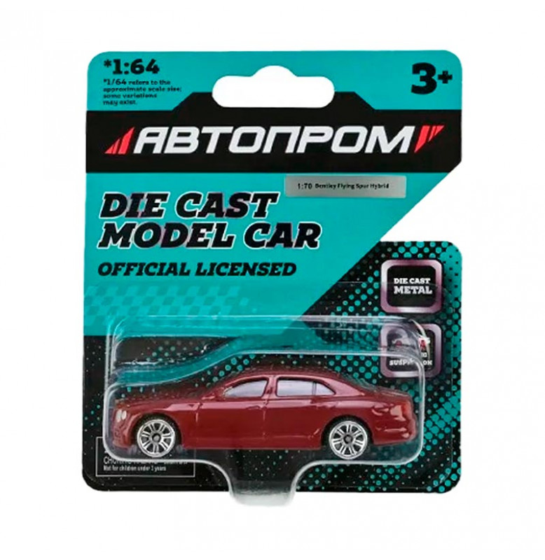 Машинка Автопром 1:64 металлическая AP6406_Dark-Red