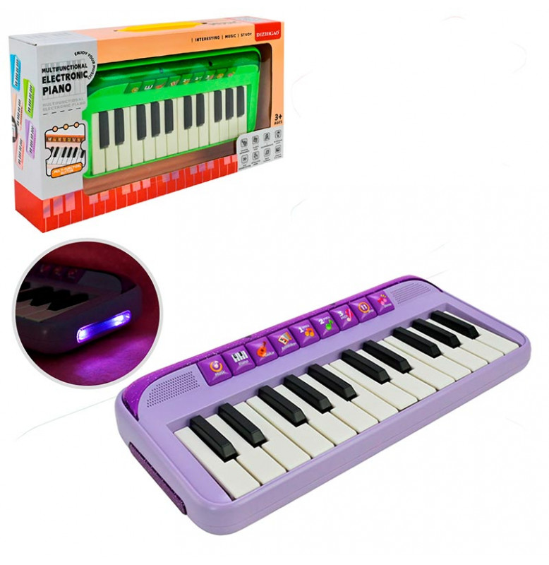 Игрушечное пианино со светом на батарейках 808-25_Violet