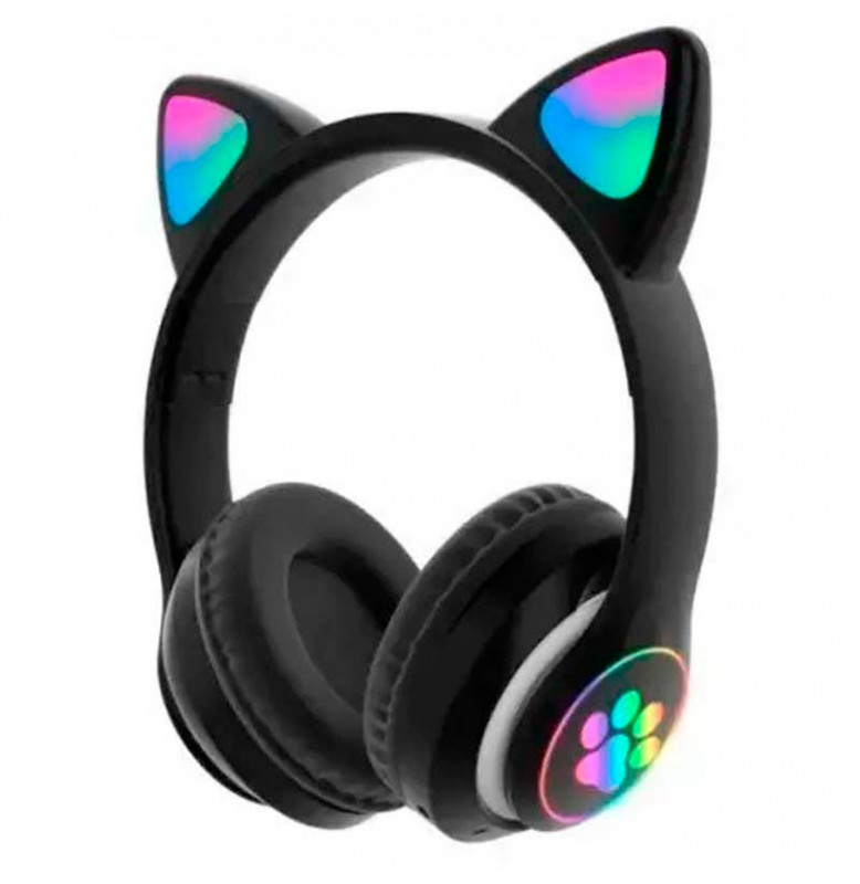 Наушники Cat с ушками Y08M_Black
