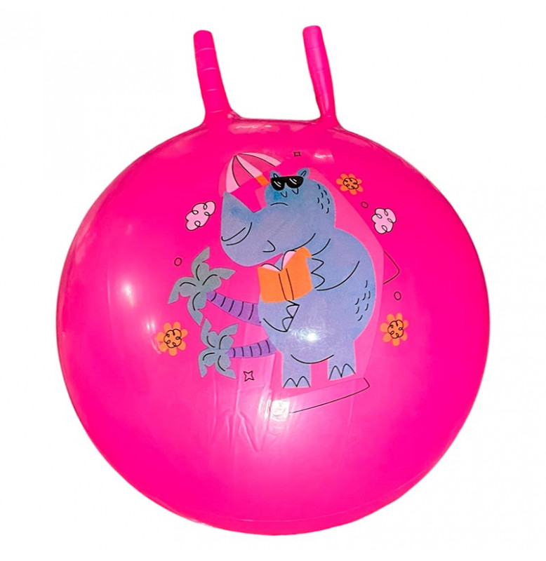 Мяч для фитнеса рожки 55 см 450 грамм RB26508_Pink