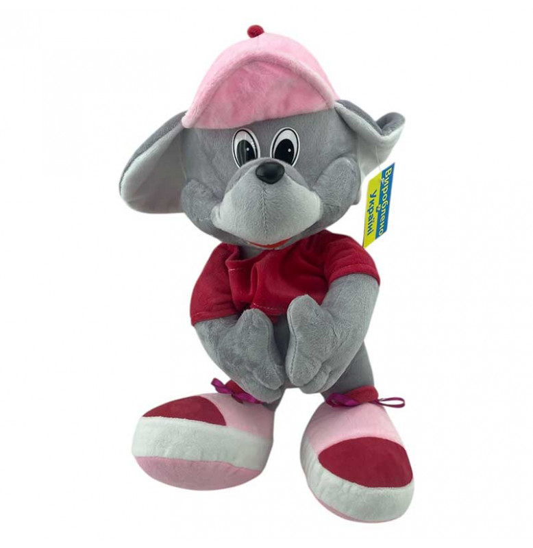 Мягкая игрушка Миша Паша 30 см 0095_Pink-Red
