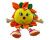 М'яка іграшка Соняшник 40 см 0109_Orange-Green