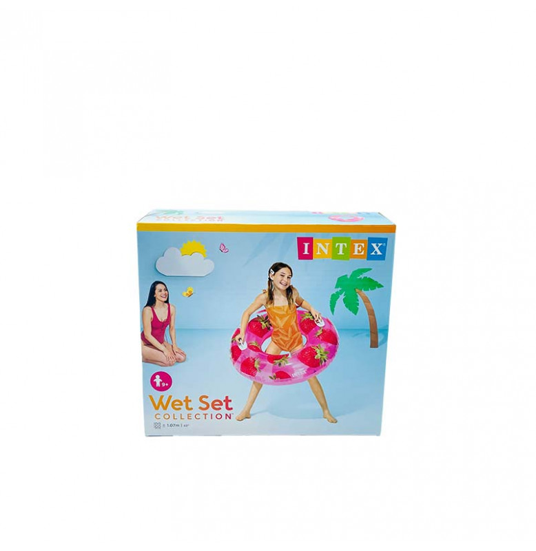 Круг надувной Intex с фруктами 107 см 56261_Pink