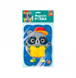 Мягкие пазлы Vladi Toys А5 Малыш сможет "Енот" развивающий VT3205-91