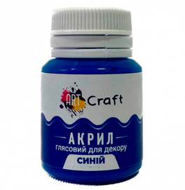 Краска акрил глянец для декора "Синий" AG-7552