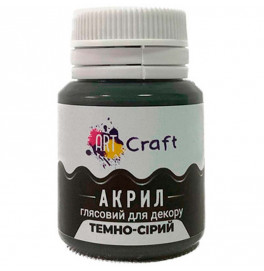 Краска акрил глянец для декора "Темно-серый" AG-7540