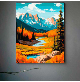 Картина за номерами "Осінь в горах" ArtCraft 40*50 см 11043-AC