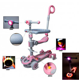 Самокат 5 в 1 Smart Розовый N-388_Pink