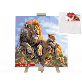 Картина по номерам Danko Toys "Симба" 40x40см KpNe-02-06