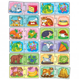 Логическая развивающая игра для дошкольников "Кто что ест?" Ен.6072