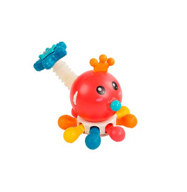 Погремушка осьминог для тренировки мелкой моторики 6032_Red