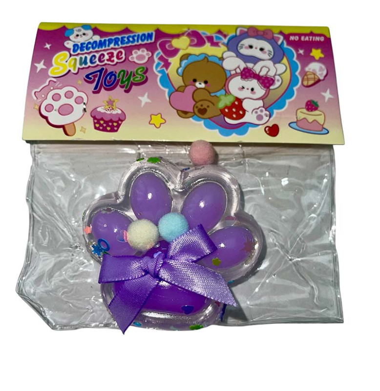 Лапки антистрес прозорі Paw-1_Violet