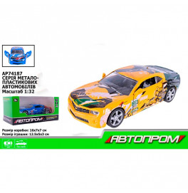 Машина мет. АВТОПРОМ 1:32 открываются двери AP74187_Yellow
