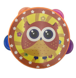 Музыкальная игрушка Бубен для детей 2832_Owl, Orange