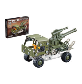 Конструктор Военный транспорт металлический 129 деталей 867-6