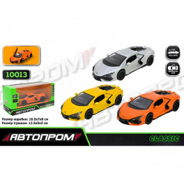 Машинка Автопром Lamborghini Revuelto металлическая со светом и звуком. 10013