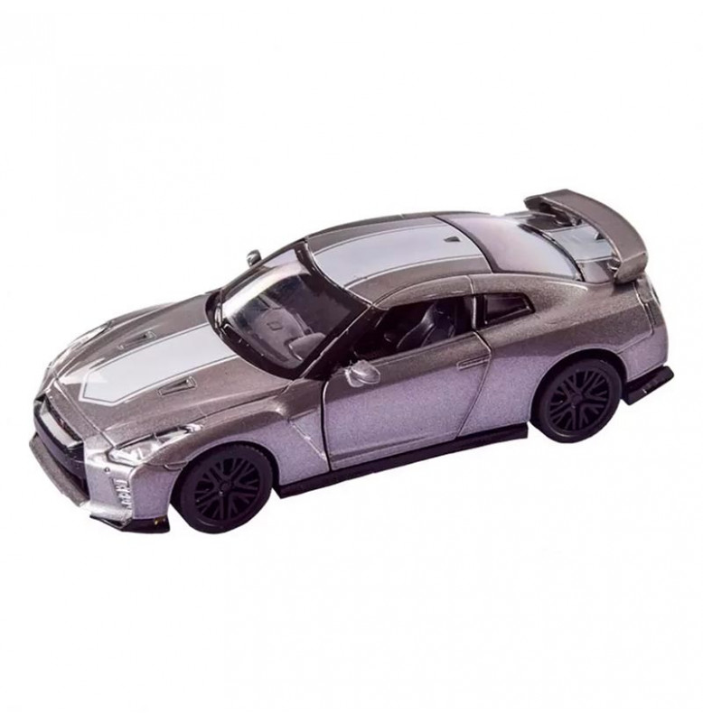 Машина металл "АВТОПРОМ" 1:42 Nissan GT-R (R35), откр.двери, в кор. 14,5*6,5*7см 4353_Gray
