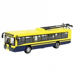 Троллейбус PLAY SMART "Автопарк" металл инерционный 6407ABCD_Yellow
