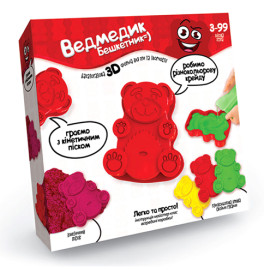 Кинетический Песок Danko Toys "Мишка-Озорник" с формами