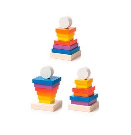 Пирамидка LD-14 CUBIKA из дерева