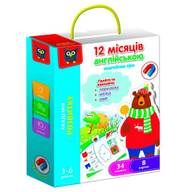 Магнитная игра Vladi Toys Академия развития Английский. 12 месяцев учебная