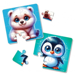 Гра розвиваюча Vladi Toys м'які пазли " Ведмедик та пінгвеня" VT1102-38 VT1102-38 Гра розвиваюча Vladi Toys м'які пазли " Ведмедик та пінгвеня" VT1102-38 VT1102-38