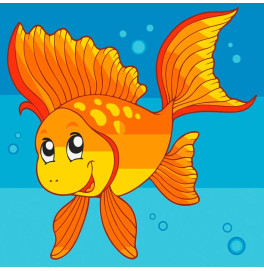 Картина по номерам "Рыбка" 30*30 см @ Картина по номерам "Рыбка" 30*30 см @