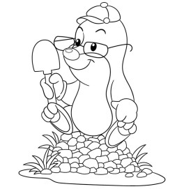 Детская картина-раскраска "Крот" ArtCraft 25*30 см Авторская 15116-AC