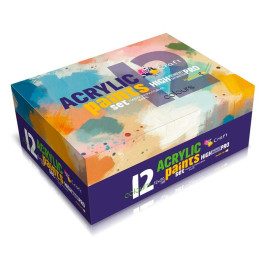 Набор акриловых красок ArtCraft 12шт. по 20 мл