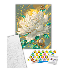 Картина за номерами Art Craft "Сяюча півонія" 40*50 см з металізованими фар 13153-AC Картина за номерами Art Craft "Сяюча півонія" 40*50 см з металізованими фар 13153-AC