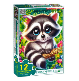 Гра-пазл 12 Єнотик Ен.8335