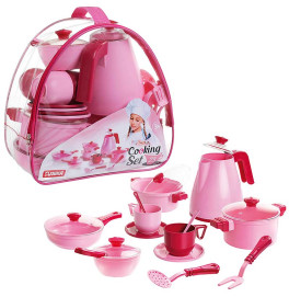 Игровой набор посуды Cooking Set розовый Юника