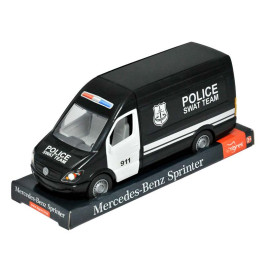 Автомобіль "Mercedes-Benz Sprinter" вантажний (чорний) на планшетці, Tigres 39721